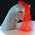 torso 3. skin of paper with paper jewelry.