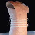 TORSO 2. Skin of paper with paper jewelry.